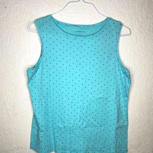 Croft and Barrow Polka Dot Tank